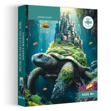 Sotto il puzzle gigante 1000 pezzi